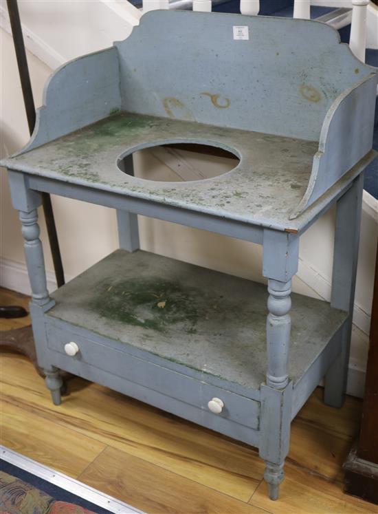 A painted washstand W.76cm
